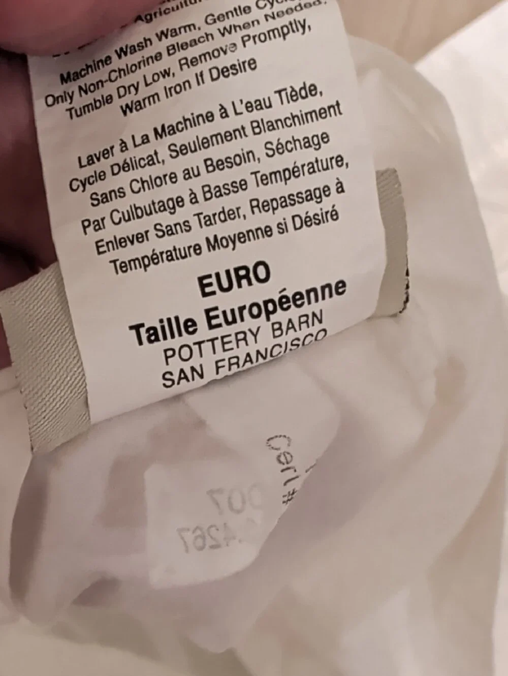 Pottery Barn-2 Euro Decorative Pillow Shams - White/ Cream
